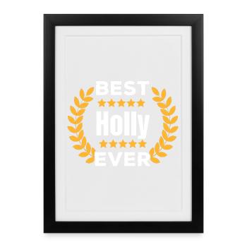 Best Holly Ever Legend Name Gift - Framed poster (27 × 37 cm) - black - Front