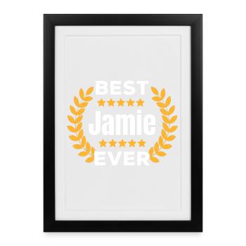 Best Jamie Ever Legend Name Gift - Framed poster (27 × 37 cm) - black - Front