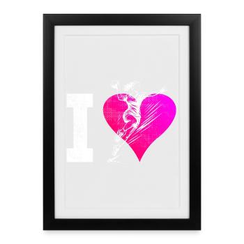 Handball Grafik für Handball fuer Frauen - Gerahmtes Poster (27 × 37 cm) - Schwarz - Vorne