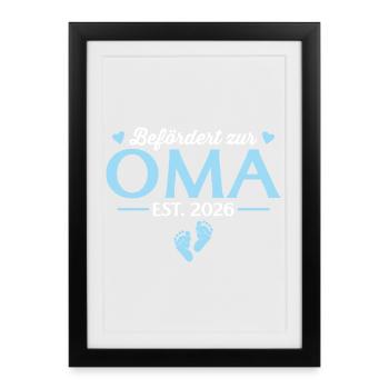 Promoted to Grandma 2026 Baby Shower - Framed poster (27 × 37 cm) - black - Front
