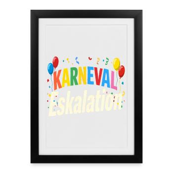 Carnival Escalation - Framed poster (27 × 37 cm) - black - Front