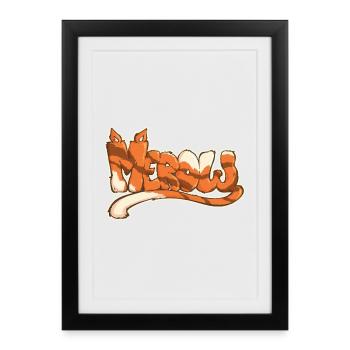 Merow, a drawn word - Framed poster (27 × 37 cm) - black - Front