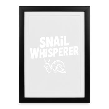 Le Chuchoteur d’Escargots - Affiche encadrée (27 × 37 cm) - noir - Devant