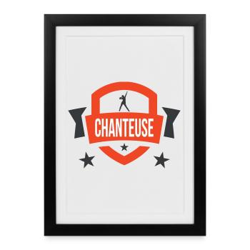 Meilleure chanteuse – talent voix exceptionnelle  - Affiche encadrée (27 × 37 cm) - noir - Devant