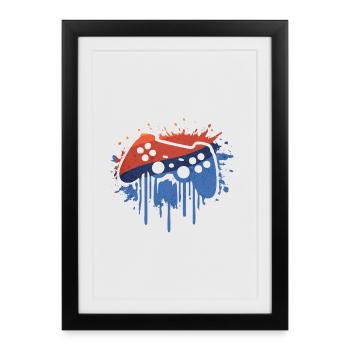 Gaming Retro - Framed poster (27 × 37 cm) - black - Front