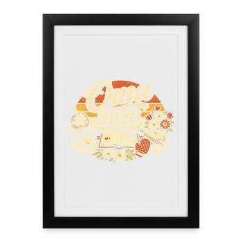 Mamie 2026 | Annonce de grossesse : femmes - Affiche encadrée (27 × 37 cm) - noir - Devant