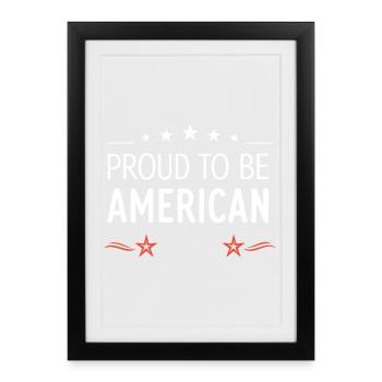 Proud to be American – Retro Stars - Framed poster (27 × 37 cm) - black - Front