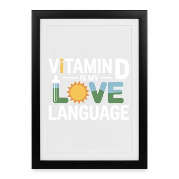 Naturopath Vitamin D Love Language Professional  - Framed poster (27 × 37 cm) - black - Front