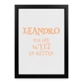 Rescuer Leandro - Framed poster (27 × 37 cm) - black - Front