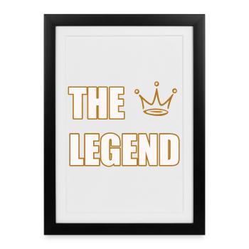 THE LEGEND – Bold Iconic Statement Design - Framed poster (27 × 37 cm) - black - Front