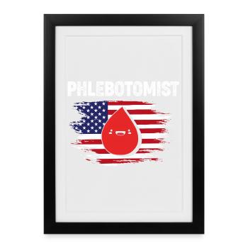 Nurse Caregiver Blood Sampling Phlebotomist - Framed poster (27 × 37 cm) - black - Front