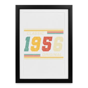 1956 - Original classique - Affiche encadrée (27 × 37 cm) - noir - Devant