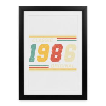 1986 - Original classique - Affiche encadrée (27 × 37 cm) - noir - Devant