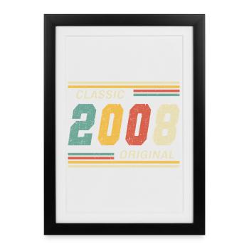 2008 - Classic original 18th Birthday - Framed poster (27 × 37 cm) - black - Front