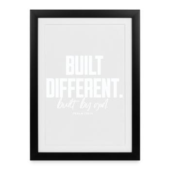 Construits différemment construits par Dieu Psaume 139:14 - Affiche encadrée (27 × 37 cm) - noir - Devant