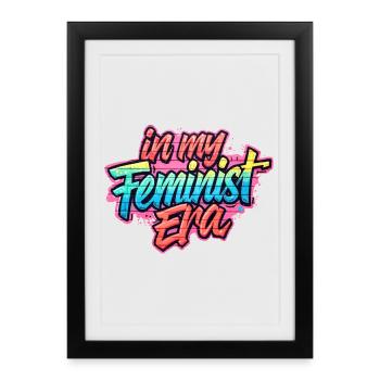 À mon époque féministe - Affiche encadrée (27 × 37 cm) - noir - Devant