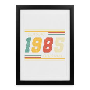 Classique 1985 original 1985 - Affiche encadrée (27 × 37 cm) - noir - Devant