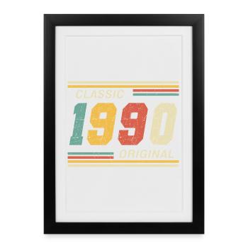 Classic 1990 original 1990 - Framed poster (27 × 37 cm) - black - Front