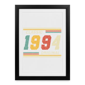 Classique 1994 original 1994 - Affiche encadrée (27 × 37 cm) - noir - Devant