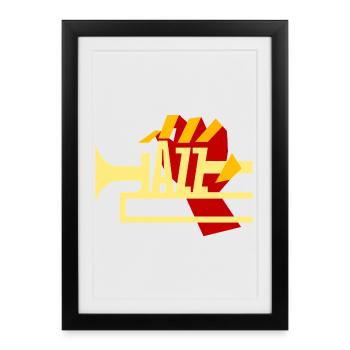 Jazz Brass - Affiche encadrée (27 × 37 cm) - noir - Devant