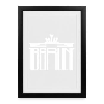 Berlin Germany Capital Tour Tourists Germans - Framed poster (27 × 37 cm) - black - Front