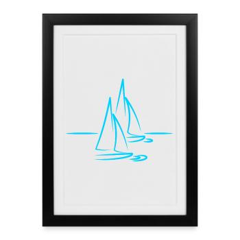 Sailor Sailing Sailboat Gift - Framed poster (27 × 37 cm) - black - Front