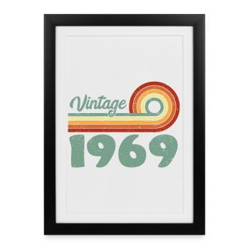 Classic 1969 Memorable Anniversary 1969 Retro - Framed poster (27 × 37 cm) - black - Front