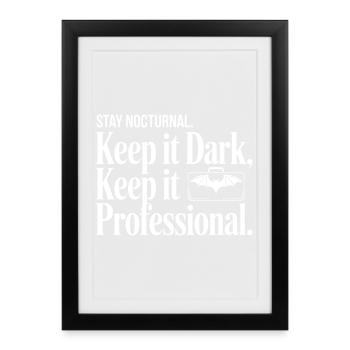 Nocturnal Professional Dark - Framed poster (27 × 37 cm) - black - Front