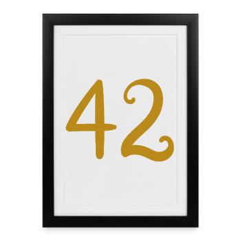 42 - Framed poster (27 × 37 cm) - black - Front