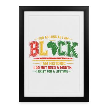 Pride Afro Black History Month Vintage - Framed poster (27 × 37 cm) - black - Front