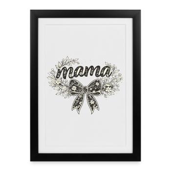 Mom Gift: Retro Mama Visual - Framed poster (27 × 37 cm) - black - Front