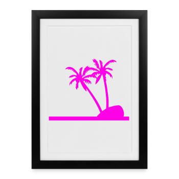 Palmiers - Affiche encadrée (27 × 37 cm) - noir - Devant