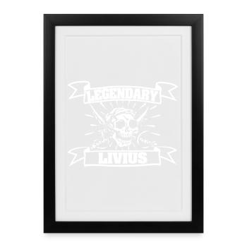 Livy as a given name - Framed poster (27 × 37 cm) - black - Front