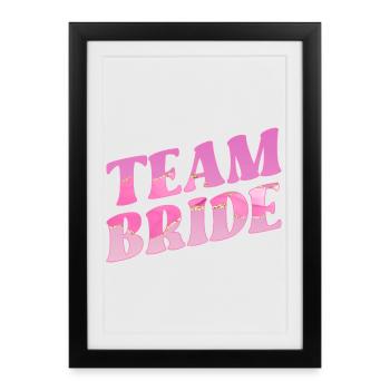Équipe de mariage mariée - Affiche encadrée (27 × 37 cm) - noir - Devant