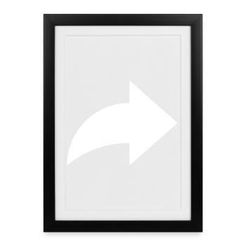 Pfeil, share - Framed poster (27 × 37 cm) - black - Front