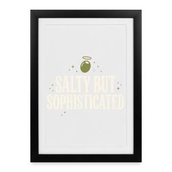 Olive Girl Martini Olive Mediterranean - Framed poster (27 × 37 cm) - black - Front