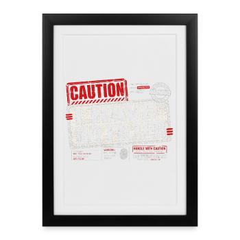 Attention : je n’ai pas de filtre sarcasme ironie humour - Affiche encadrée (27 × 37 cm) - noir - Devant