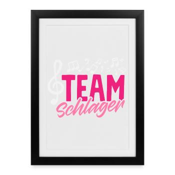 Équipe Schlager Music Party Groups - Affiche encadrée (27 × 37 cm) - noir - Devant