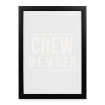 Un membre d’équipe de frappe Événement du personnel de l’équipe Modern Schmal - Affiche encadrée (27 × 37 cm) - noir - Devant