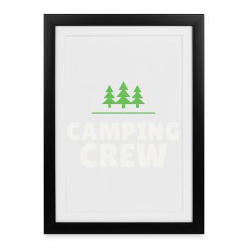 Camping Crew Camping Nature Team Friends Outdoor - Framed poster (27 × 37 cm) - black - Front