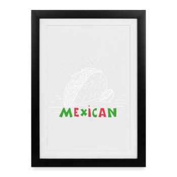 Tacos, cuisine mexicaine - Affiche encadrée (27 × 37 cm) - noir - Devant