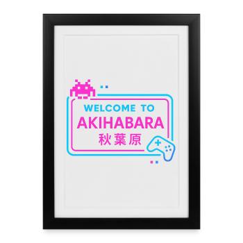 Welcome to Akihabara - Affiche encadrée (27 × 37 cm) - noir - Devant