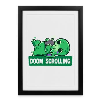 Défilement de Doom - Affiche encadrée (27 × 37 cm) - noir - Devant