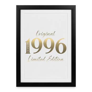 30th Birthday Gift Original August 1996 - Framed poster (27 × 37 cm) - black - Front