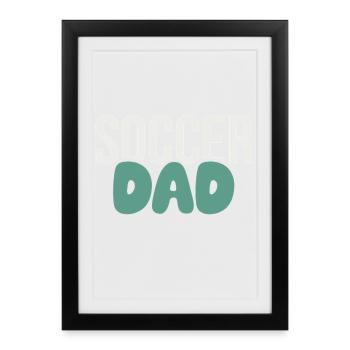 Soccer Dad Bold Style  - Framed poster (27 × 37 cm) - black - Front