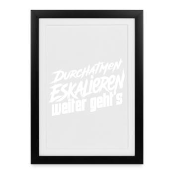 Nerven Behalten - Gerahmtes Poster (27 × 37 cm) - Schwarz - Vorne