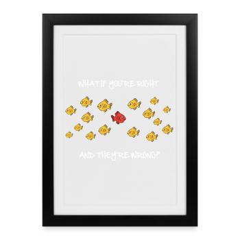 What if you're right? - Framed poster (27 × 37 cm) - black - Front