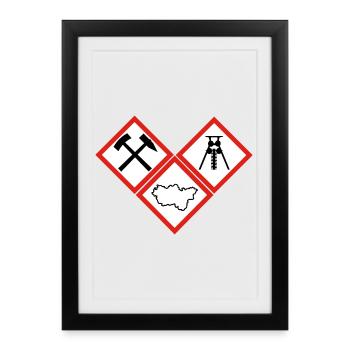 DANGER RUHRPOTT - Affiche encadrée (27 × 37 cm) - noir - Devant