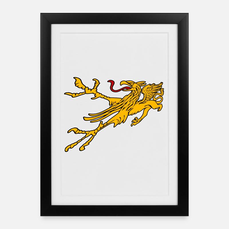 Greif von Rostock - Gerahmtes Poster (27 × 37 cm) - Schwarz