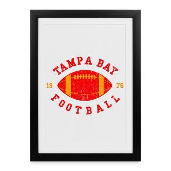 Tampa Bay Football Emblem 75 - Framed poster (27 × 37 cm) - black - Front